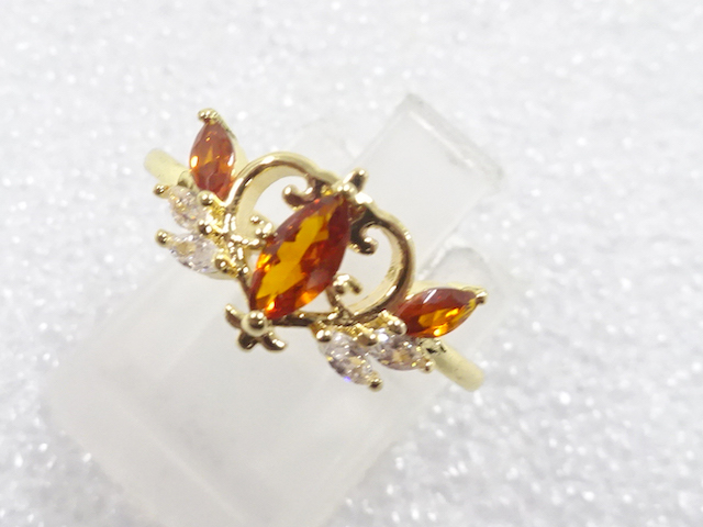 JAPANESE KIMONO / ANTIQUE COLORED STONE RING (SIZE 11)
